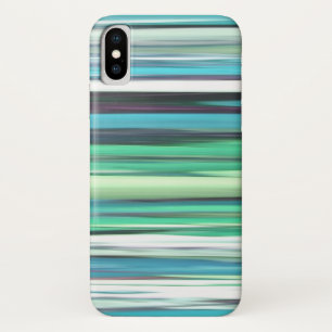 Coque iPhone X Abstrait n° 2 : bleu vert d'eau