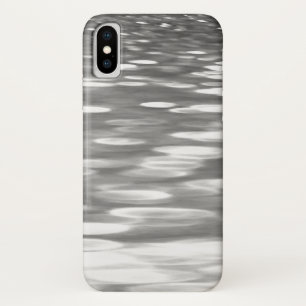 Coque iPhone X Abstrait n° 3 : brillant gris argenté
