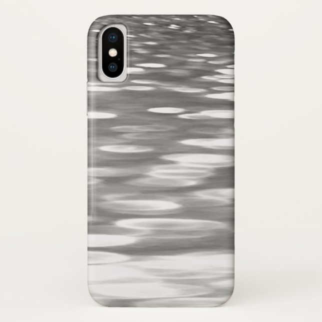Coques Case-Mate iPhone Abstrait n° 3 : brillant gris argenté (Dos)
