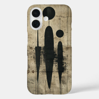 Coque Pour iPhone 16 Abstrait Noir Audacieux