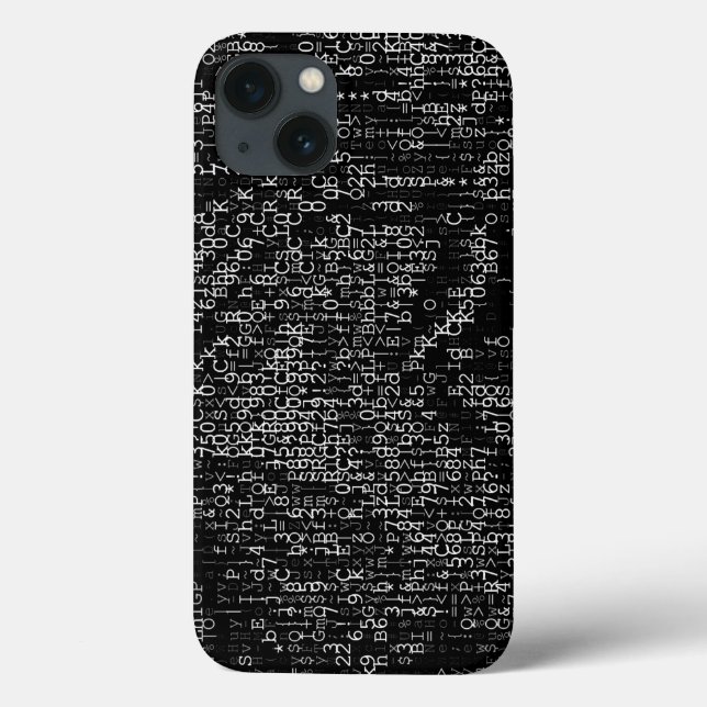 Coques Case-Mate iPhone Abstrait numérique noir et blanc (Verso)