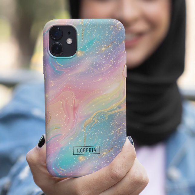 Coques Case-Mate iPhone Abstrait Pastel Parties scintillant Motif sans cou (Créateur téléchargé)