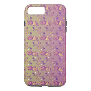 Coque iPhone 8 Plus/7 Plus Abstrait Pastel vert et rose pâtissier floral