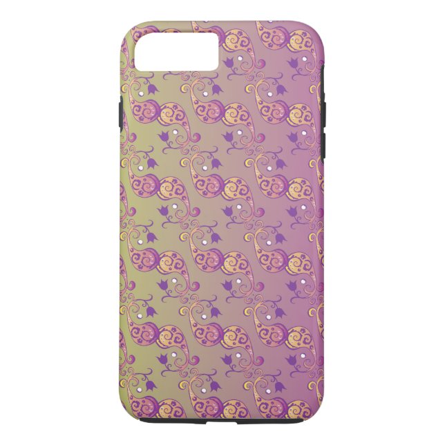 Coques Case-Mate iPhone Abstrait Pastel vert et rose pâtissier floral (Dos)