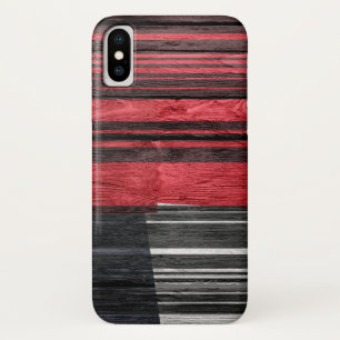 Coque iPhone X Abstrait Pastel Wood