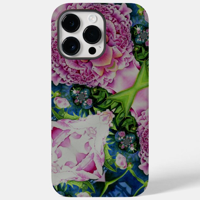 Coques Case-Mate iPhone Abstrait peony aquarelle peinture boho retro (Verso)