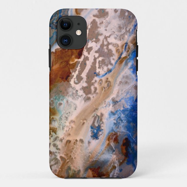Coques Case-Mate iPhone Abstrait plage de sable motif motif en mousse d'ea (Dos)