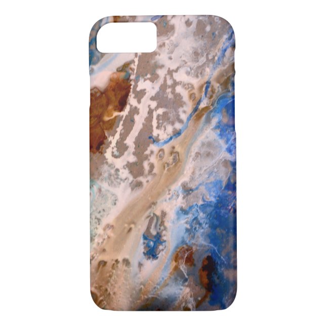 Coques Case-Mate iPhone Abstrait plage de sable motif motif en mousse d'ea (Dos)