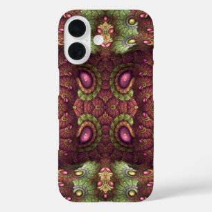 Coques iPhone 16 Abstrait psychédélique modèle floral Asters d'Alic