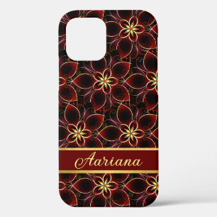 Case-Mate iPhone Case Abstrait Rouge Et Or Sans Fil Motif Floral