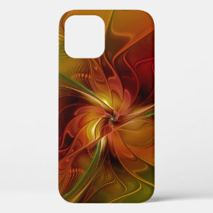 Case-Mate iPhone Case Abstrait Rouge Orange Brown Vert Fractal Art Flowe