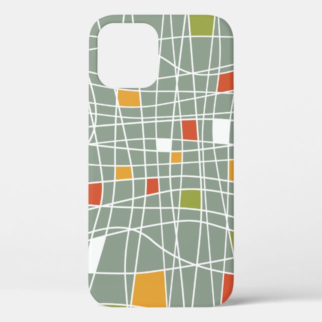 Coques Case-Mate iPhone Abstrait sans fil : Design Motif moderne. (Verso)