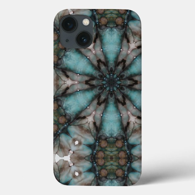 Coques Case-Mate iPhone Abstrait Sci-fi Turquoise Star Windmill (Verso)