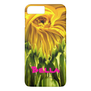 Coque iPhone 8 Plus/7 Plus Abstrait tournesol rétro funky, géométrie effrayée