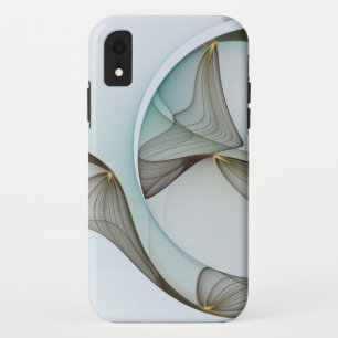 Case-Mate iPhone Case Abstrait Turquoise Brown Gold Elegance