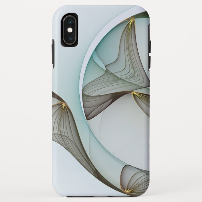 Coques Case-Mate iPhone Abstrait Turquoise Brown Gold Elegance (Dos)