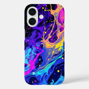 Coque Pour iPhone 16 Abstrait vibrant : Une explosion de couleur