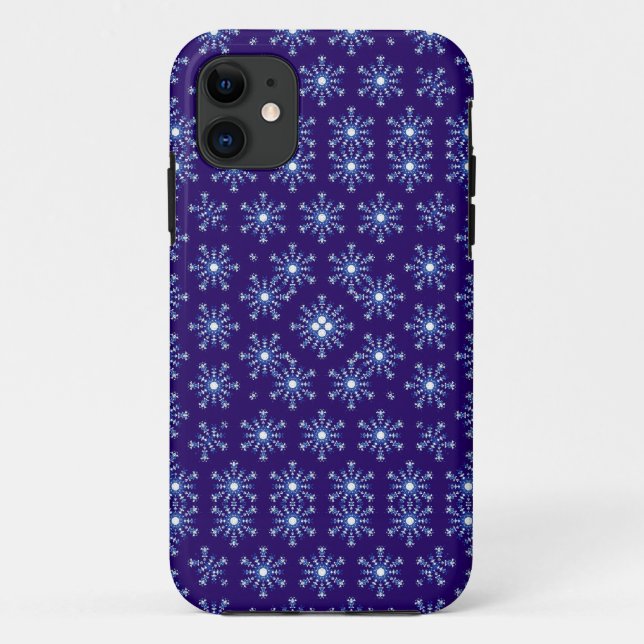 Coques Case-Mate iPhone Abstrait violet fleurs sans couture motif (Dos)