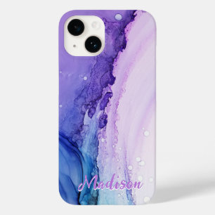 Coque Case-Mate iPhone Abstrait violet moderne personnalisé