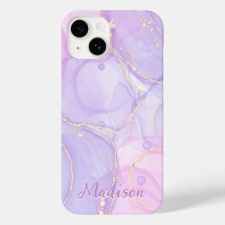 Coque Case-Mate iPhone Abstrait violet moderne personnalisé