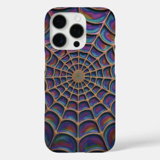 Coque iPhone 16 Pro Abstrait Web de spirale radiante