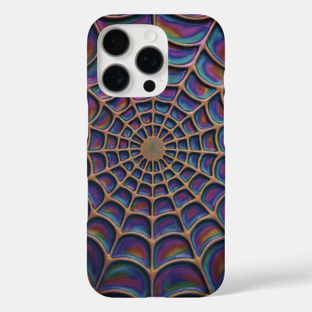 Coques Case-Mate iPhone Abstrait Web de spirale radiante (Verso)