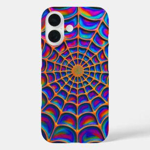 Coque Pour iPhone 16 Abstrait Web de spirale radiante