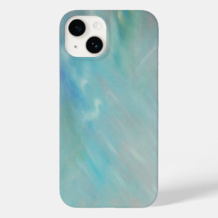 Coque Pour iPhone 14 Abstraite aqua turquoise peinture acrylique