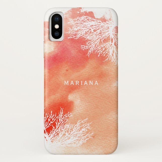 Coques Case-Mate iPhone Abstraite aquarelle pêche corail récif tendance (Dos)