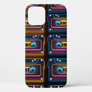 Case-Mate iPhone Case Abstraite bande Cassette musique rétro néon de bac