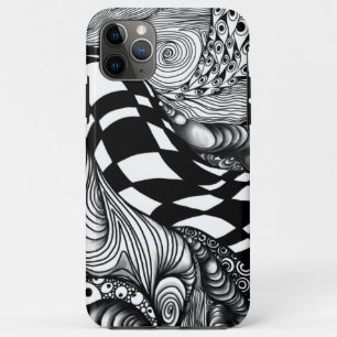 Case-Mate iPhone Case Abstraite ligne noire et blanche
