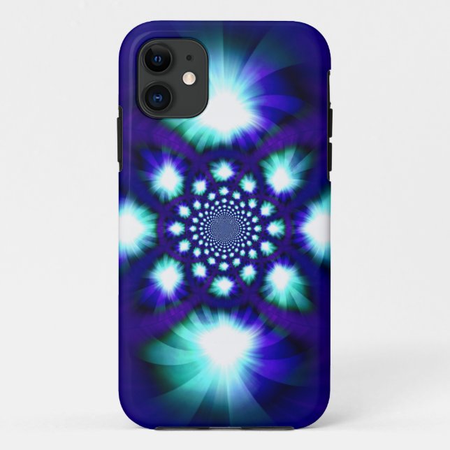 Coques Case-Mate iPhone Abstraite spirale bleue claire (Dos)