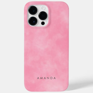 Coque Case-Mate iPhone Abstraits nuages Pastel Pink Sky Texte personnalis