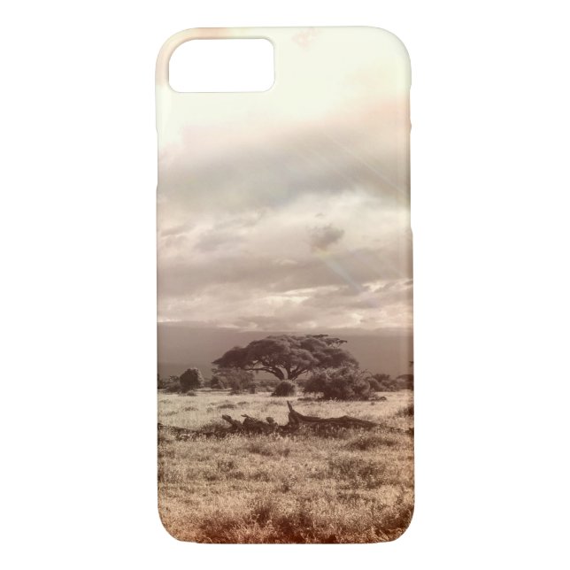 Coques Case-Mate iPhone Acacia noir et blanc sur la savane africaine (Dos)