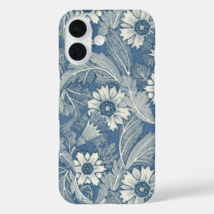 Coque Pour iPhone 16 acanthus cobalt denim