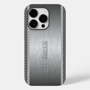 Coque Case-Mate iPhone Accent géométrique en aluminium brossé métallique