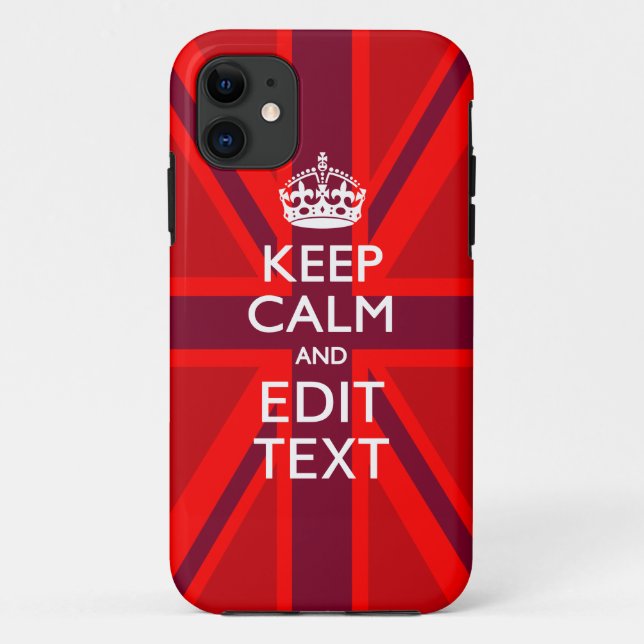 Coques Case-Mate iPhone Accent Rouge Maintenez le calme votre texte sur l' (Dos)