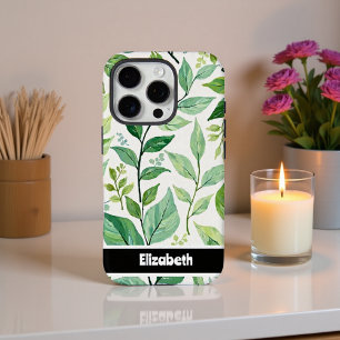 Coque iPhone 16 Pro Accessoire Smartphone Painé Vert Foliage