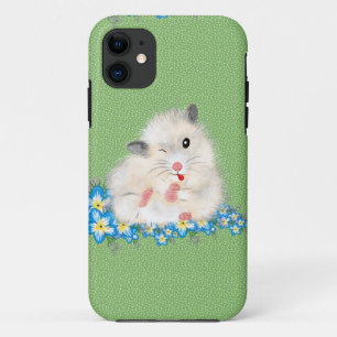 Coque Case-Mate iPhone Accessoires hamster syrien blanc mignon, polka ver