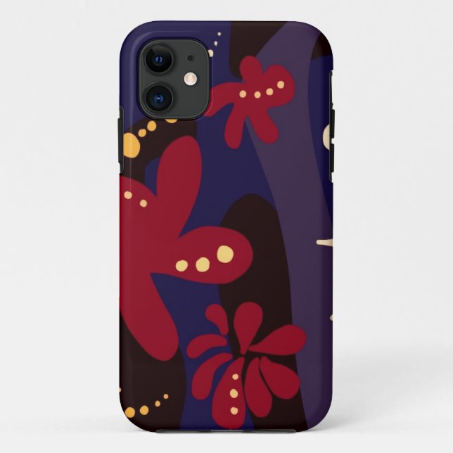 Coques Case-Mate iPhone Accessoires Motifs tendance, violet noir abstrait (Dos)