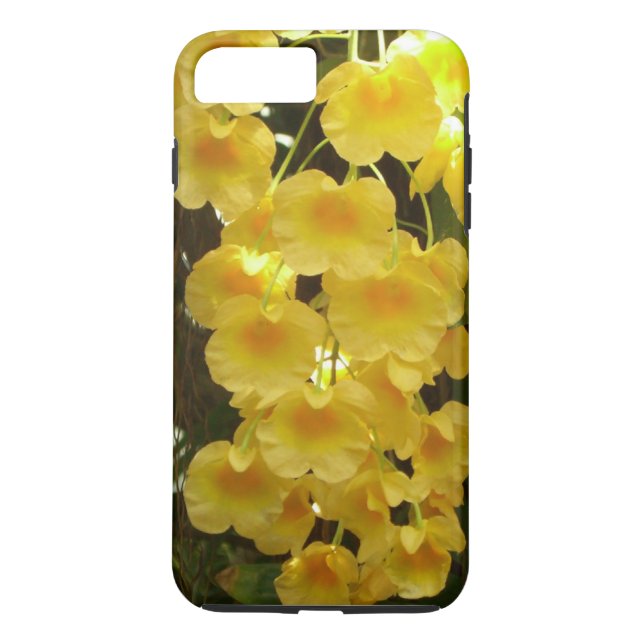 Coques Case-Mate iPhone Accrocher les orchidées jaunes Fleurs tropicales (Dos)