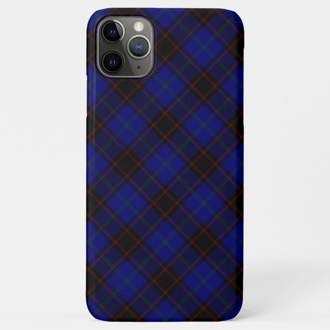 Coques Case-Mate iPhone Accueil tartan bleu noir plaid (Dos)