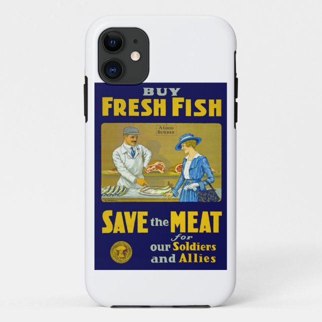 Coques Case-Mate iPhone Acheter du poisson frais ~ Sauvez la viande (Dos)