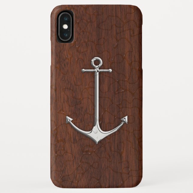 Coques Case-Mate iPhone Acier Ancre en acajou marin humide (Dos)