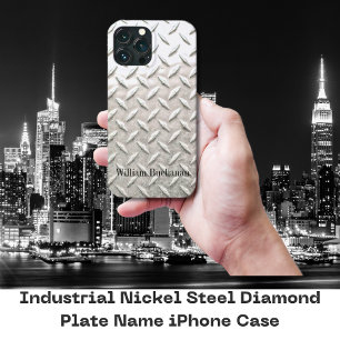 Case-Mate iPhone Case Acier industriel Nom de la plaque de diamant
