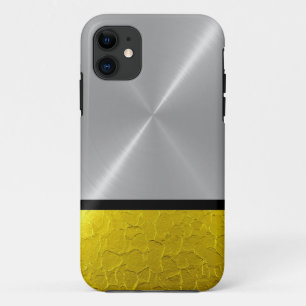 Coque Case-Mate Pour iPhone Acier inoxydable d'argent et d'or en métal