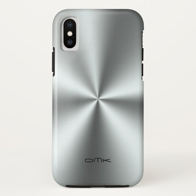 Coques Case-Mate iPhone Acier inoxydable en argent métallique (Dos)