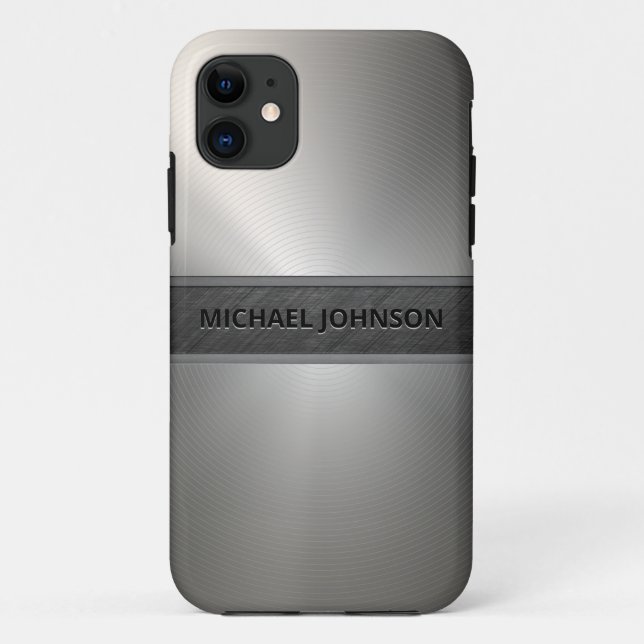 Coques Case-Mate iPhone Acier inoxydable métal moderne (Dos)