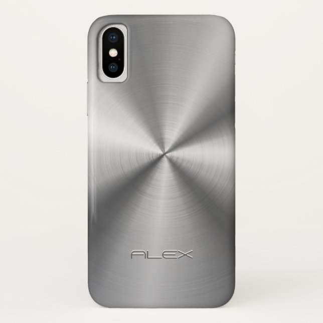 Coques Case-Mate iPhone Acier inoxydable métallique brillant (Dos)