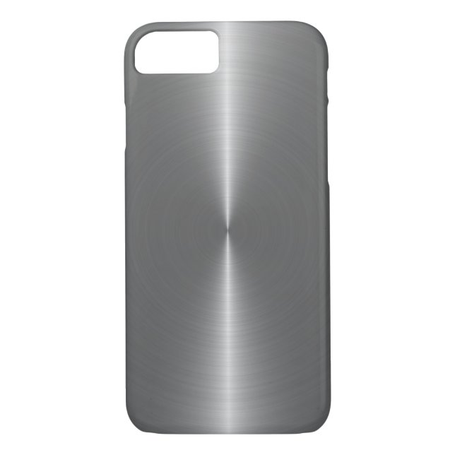 Coques Case-Mate iPhone Acier inoxydable métallique gris-argent (Dos)